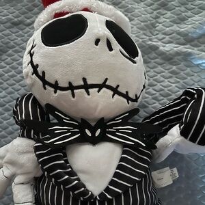 Disney Jack Skellington Plush in Black, White, Red